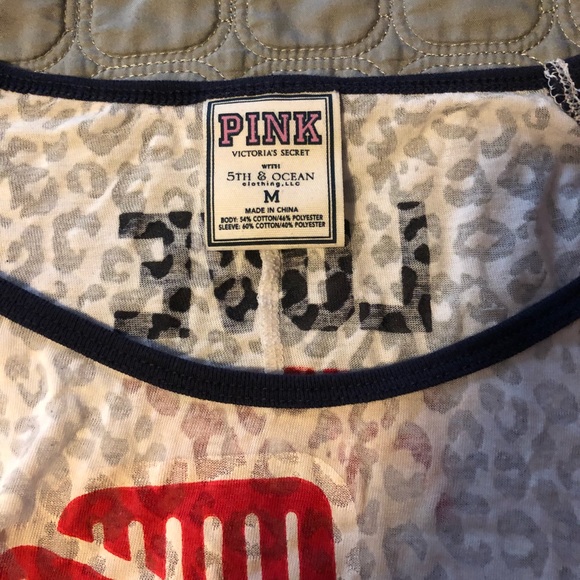 Victoria’s Secret PINK Boston Red Sox 3/4 tee - Picture 3 of 3